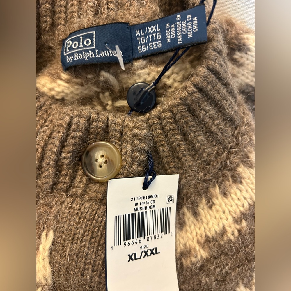 Fair Isle Wool-Blend Cape Cardigan
Polo Ralph Lauren New XL/XXL - Picture 7 of 7